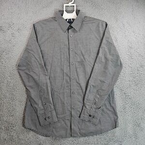 Murano Shirt‎ Mens XL Non Iron Slim Fit Button Up Long Sleeve Striped - XL